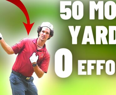 How to Hit the Golf Ball 50 Yards Farther Without Even Trying...HUGE Golf Swing Power Tip!