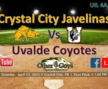 Varsity Baseball: Crystal City Javelinas vs Uvalde Coyotes | Live