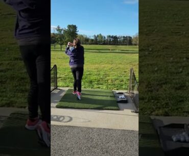 Ladies practicing with the driver at the Joe Lazaro adult clinic at Leo Martin