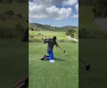 Hot Women Golfer 2022 | Women Golf Lessons | Women Golf Swing Slow Motion #golftip #shorts #golfcart