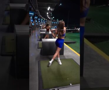 Hot Women Golfer 2022 | Women Golf Lessons | Women Golf Swing Slow Motion #golftip #shorts #golfcart