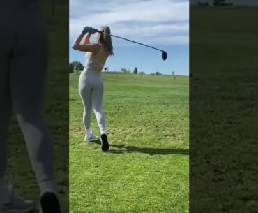 Hot Women Golfer 2022 | Women Golf Lessons | Women Golf Swing Slow Motion #golftip #shorts #golfcart