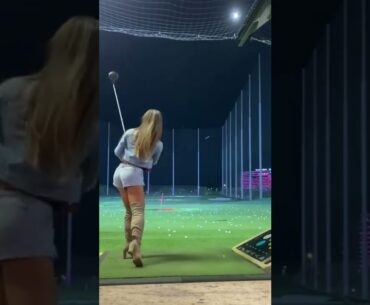 Hot Women Golfer 2022 | Women Golf Lessons | Women Golf Swing Slow Motion #golftip #shorts #golfcart
