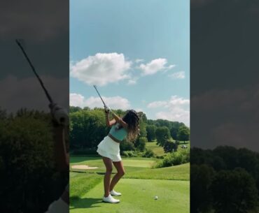 Hot Women Golfer 2022 | Women Golf Lessons | Women Golf Swing Slow Motion #golftip #shorts #golfcart