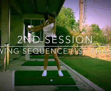 Swing Sequence (1st Phase) Lady Golfer