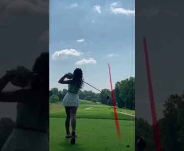 Hot Women Golfer 2022 | Women Golf Lessons | Women Golf Swing Slow Motion #golftip #shorts #golfcart