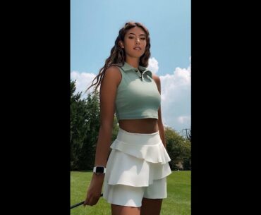 Hot Women Golfer 2022 | Women Golf Lessons | Women Golf Swing Slow Motion #golftip #shorts #golfcart