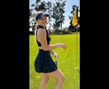 Hot Women Golfer 2022 | Women Golf Lessons | Women Golf Swing Slow Motion #golftip #shorts #golfcart