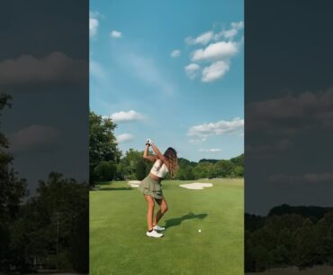 Hot Women Golfer 2022 | Women Golf Lessons | Women Golf Swing Slow Motion #golftip #shorts #golfcart