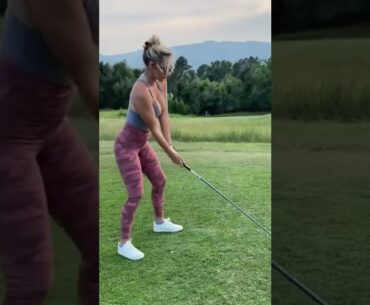 Hot Women Golfer 2022 | Women Golf Lessons | Women Golf Swing Slow Motion #golftip #shorts #golfcart