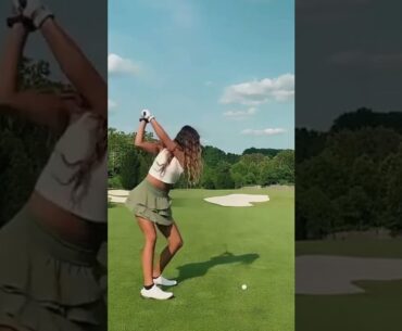 Hot Women Golf | Women Golf Swing | Golf Swing Lady | Golf Lessons #golf #shorts #golftip