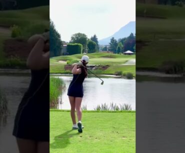 TikTok Hot Women Golf | Women Golf Swing | Golf Swing Lady | Golf Lessons #golf #shorts #golftip