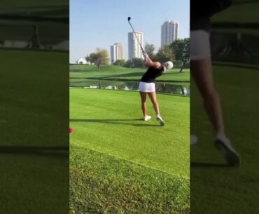 TikTok Hot Women Golf | Women Golf Swing | Golf Swing Lady | Golf Lessons #golf #shorts #golftip