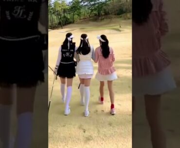 TikTok Hot Women Golf | Women Golf Swing | Golf Swing Lady | Golf Lessons #golf #shorts #golftip
