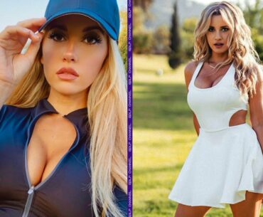 The powerful golf swing of Lauren Pacheco, a beautiful golfer
