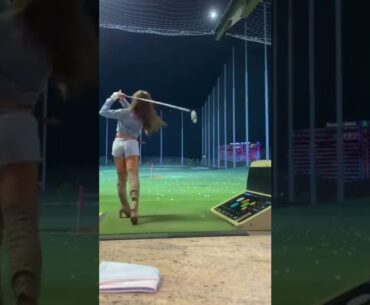 Hot Women Golf | Women Golf Swing | Golf Swing Lady | Golf Lessons #golf #shorts #golftip