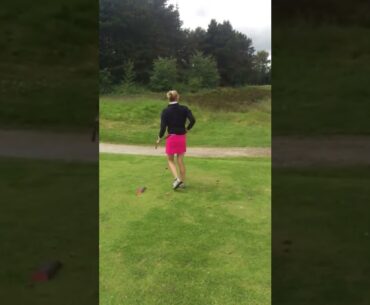 18 handicap lady golfer birdies a Par3