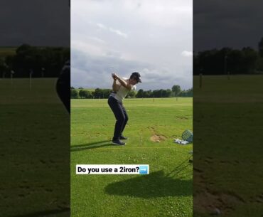 GOLF SWING SLOW MOTION (2 iron) #shorts