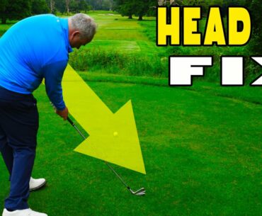 How to Stay DOWN Through IMPACT In The Golf Swing (head up fix)