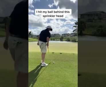 Golf Rules l Immovable Obstruction Sprinkler Head Model Local Rule F-5