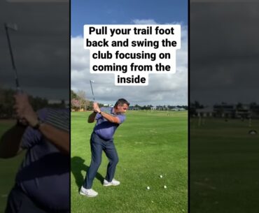 Improve your club path to draw the golf ball! #shorts #shortsfeed #golfswing #golf #golfer #golflife