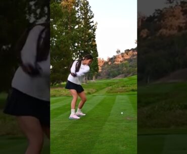 Golf swing slow motion woman | Juju swing Golf | Golf swing Basics #golf Shorts #golfswing Golf 2022