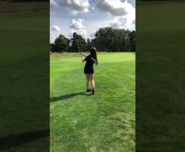 Golf swing slow motion woman | Juju swing Golf | Golf swing Basics #golf Shorts #golfswing Golf 2022