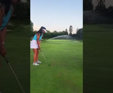 Under the sprinkler evening golf @nadiagolfs