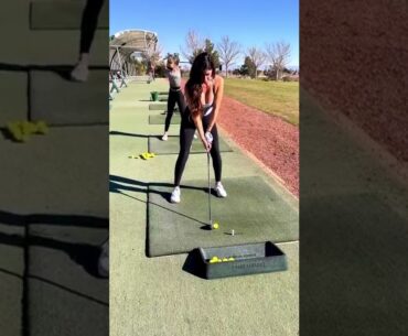 Golf swing slow motion woman | Juju swing Golf | Golf swing Basics #golf Shorts #golfswing Golf 2022