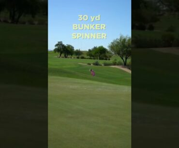 30-Yard Bunker Spinner Golf Shot!