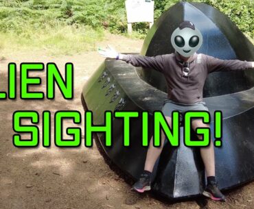 looking for aliens at Rendlesham Forest parkrun