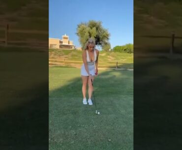 Golf swing slow motion woman | Juju swing Golf | Golf swing Basics #golf Shorts #golfswing Golf 2022