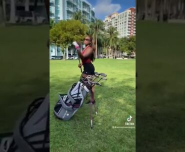 Golf swing slow motion woman | Juju swing Golf | Golf swing Basics #golf Shorts #golfswing Golf 2022
