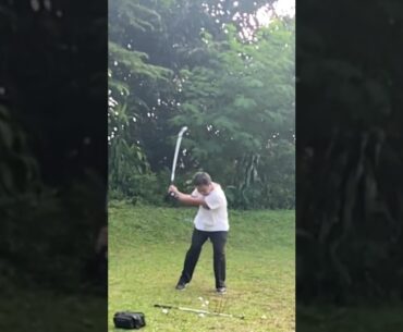 slowmotion golf - iron swing