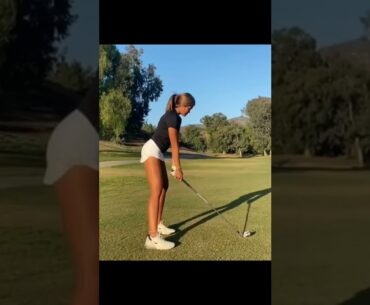 Golf swing slow motion woman | Juju swing Golf | Golf swing Basics #golf Shorts #golfswing Golf 2022