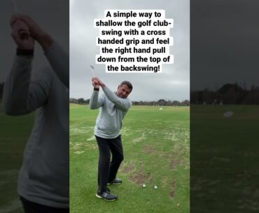 Simple Tip to Shallow the Golf Club!  #shorts #shortsfeed #golf #golfswing #golfer