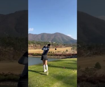 Hot Women Golf | Women Golf Swing | Golf Swing Lady | Golf Lessons #golf #shorts #golftip