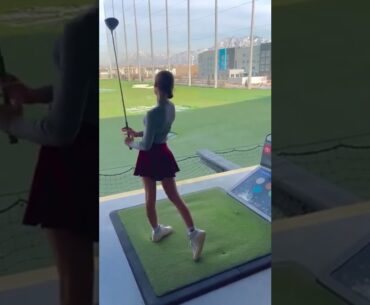 Hot Women Golf | Women Golf Swing | Golf Swing Lady | Golf Lessons #golf #shorts #golftip