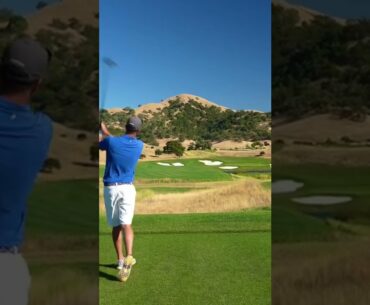 How would you play this Par 4 - 332 yards in direct line to the flag with wind at your back.