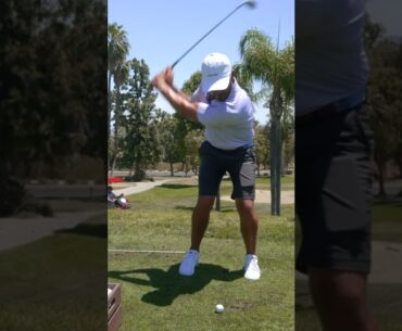 Hands in downswing