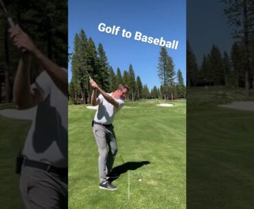 Golf to Baseball while staying in posture. Getting the club head working behind the hand path.