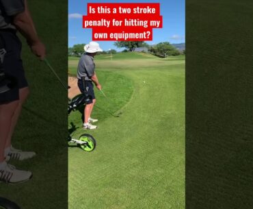 What happens if my ball hits my equipment | Golf rules #short
