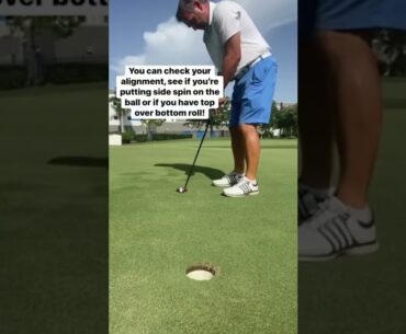 Color half a golf ball with a black sharpie marker!  #shorts #shortsfeed #golf #golftips #golflife