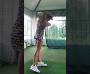 Golf swing slow motion woman | Juju swing Golf | Golf swing Basics #golf Shorts #golfswing Golf 2022