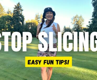 How to STOP SLICING THE GOLF BALL | Easy FUN Tips! #mentalgolf #golfisfun #useyourmind