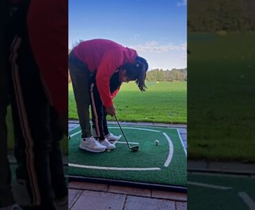 #sureshraina giving golf lessons right #cricket #golf #shorts