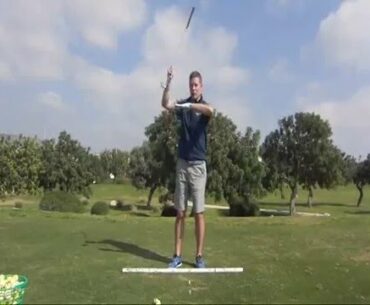 Fairway woods and irons strike concept