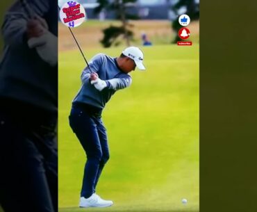 Collin Morikawa Iron Swing in Super Slow Motion, DTL, July/2022.