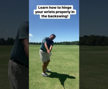 Learn Proper Wrist Hinge!  #shorts #shortsfeed #golf #golfer #golftips #golfswing #golflessons