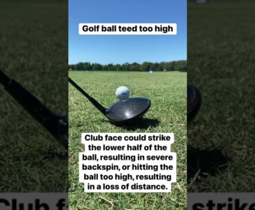 Is your golf ball teed too high?  #shorts #shortsfeed #viral #golf #golflife